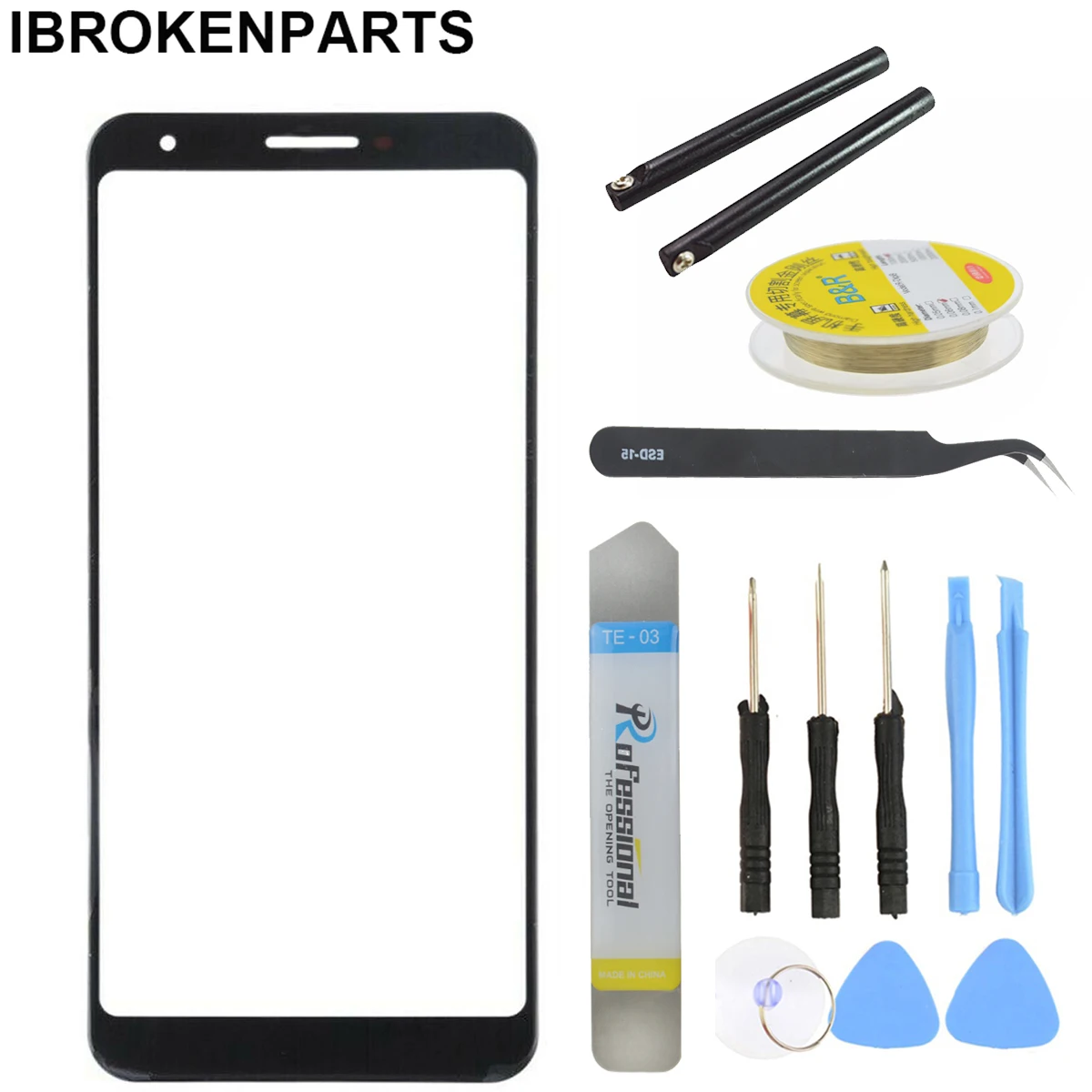 Front Outer Glass Lens Cover Repair Replacement Kits For Google Pixel 2 2XL 3 3XL 4 4A XL Touch Panel Glass & Tools