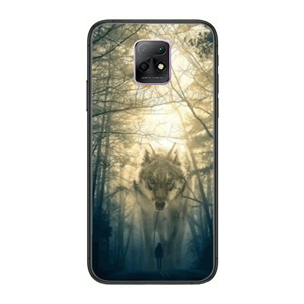 

Spirit Of The Wolf Black Moon Phone Case For XiaoMi Redmi 10X 9 8 7 6 5 A Pro S2 K20 T 5G Y1 Anime Black Cover Silicone Back Pr
