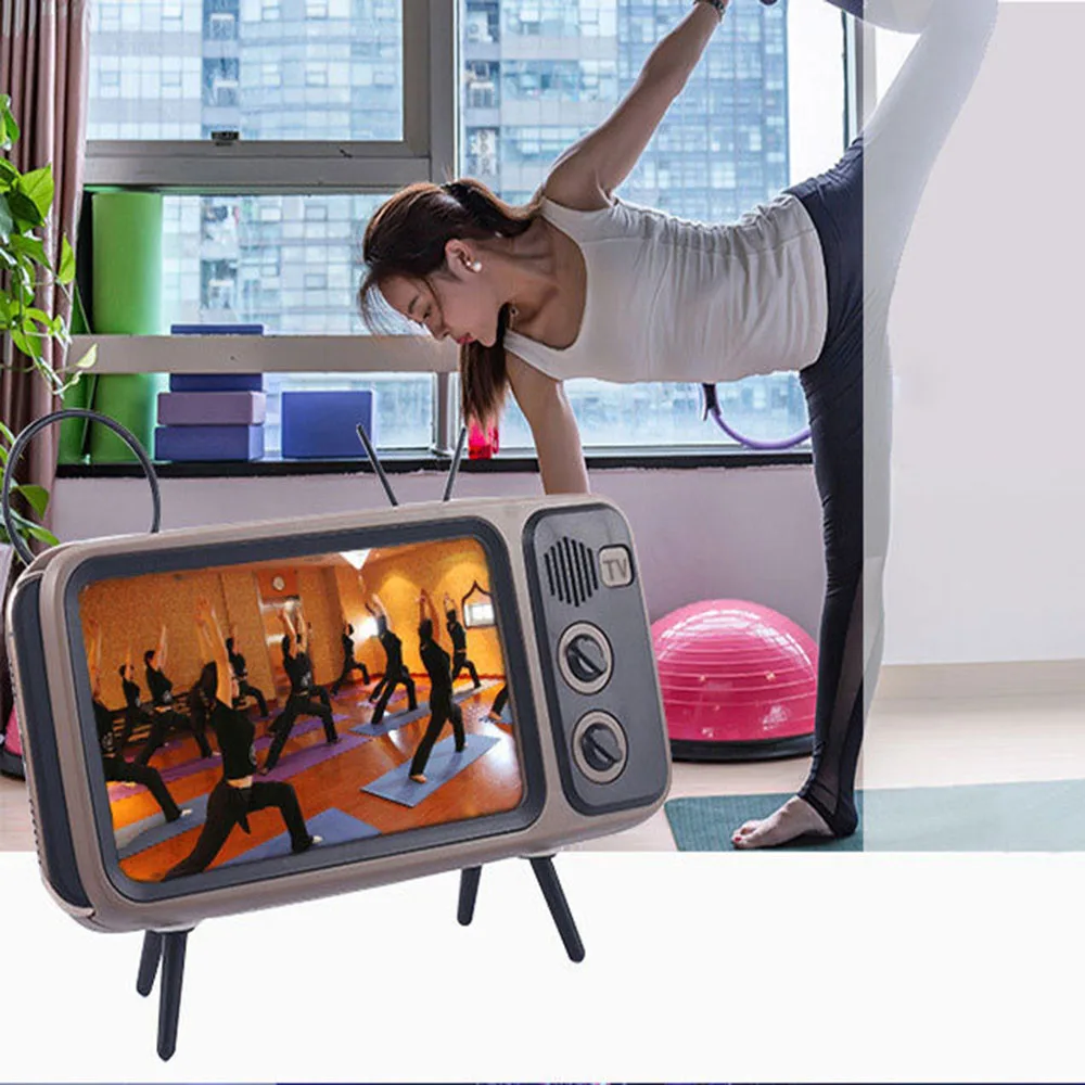 Портативный Новый Ретро ТВ смартфон кронштейн карты Bluetooth динамик открытый