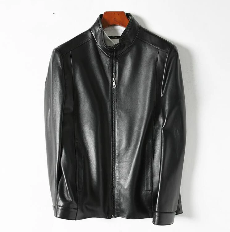 Куртка мужская из натуральной овечьей кожи роскошная верхняя одежда