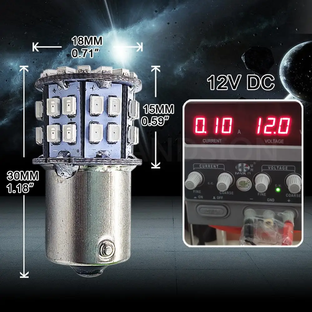 2X 1156 BA15S P21W BAU15S 1157 1206SMD 12 светодиодов Автомобильная Тормозная лампа В