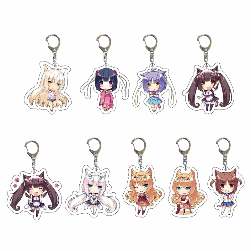 Анимационная игра Nekopara брелок супер милая аниме девушки кот шоколад ваниль