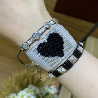 zhongvi punk charm bracelet heart beads bracelets women men mexican miyuki pulseras mujer moda 2020 woven jewelry gift wholesale