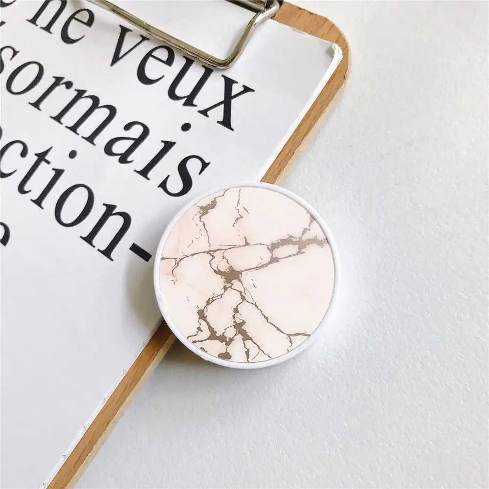 Matte Popular Marble Expanding Phone Stand Grip Finger Rring Support Anti-Fall Round Foldable Mobile Holder for iPhone 11 | Мобильные