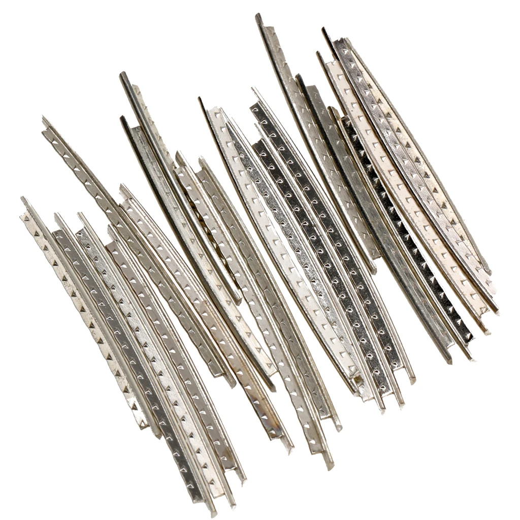 

21Pcs Precut Copper Bass Guitars Fret Wire Fretwire Set 2.7mm Silver Tone
