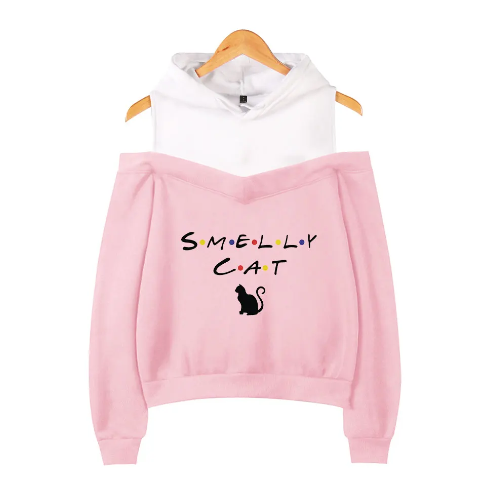 

Brand Designer TV Friends Printed Fashion Women Hoodies Sweatshirt Personality Sexy Off Shoulder Hoodie Sweatshirt Women Clothes