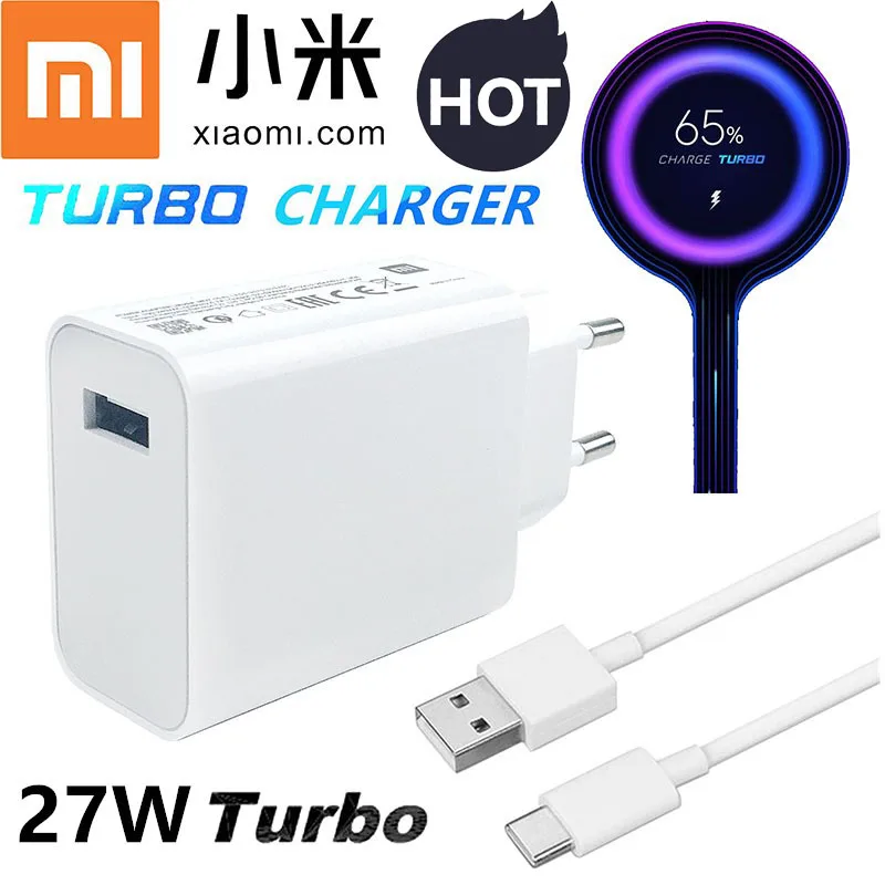 Быстрая зарядка Xiaomi Cahrger 27 Вт оригинальный QC 4 0 турбо адаптер питания usb 3 1 для mi 9 9se