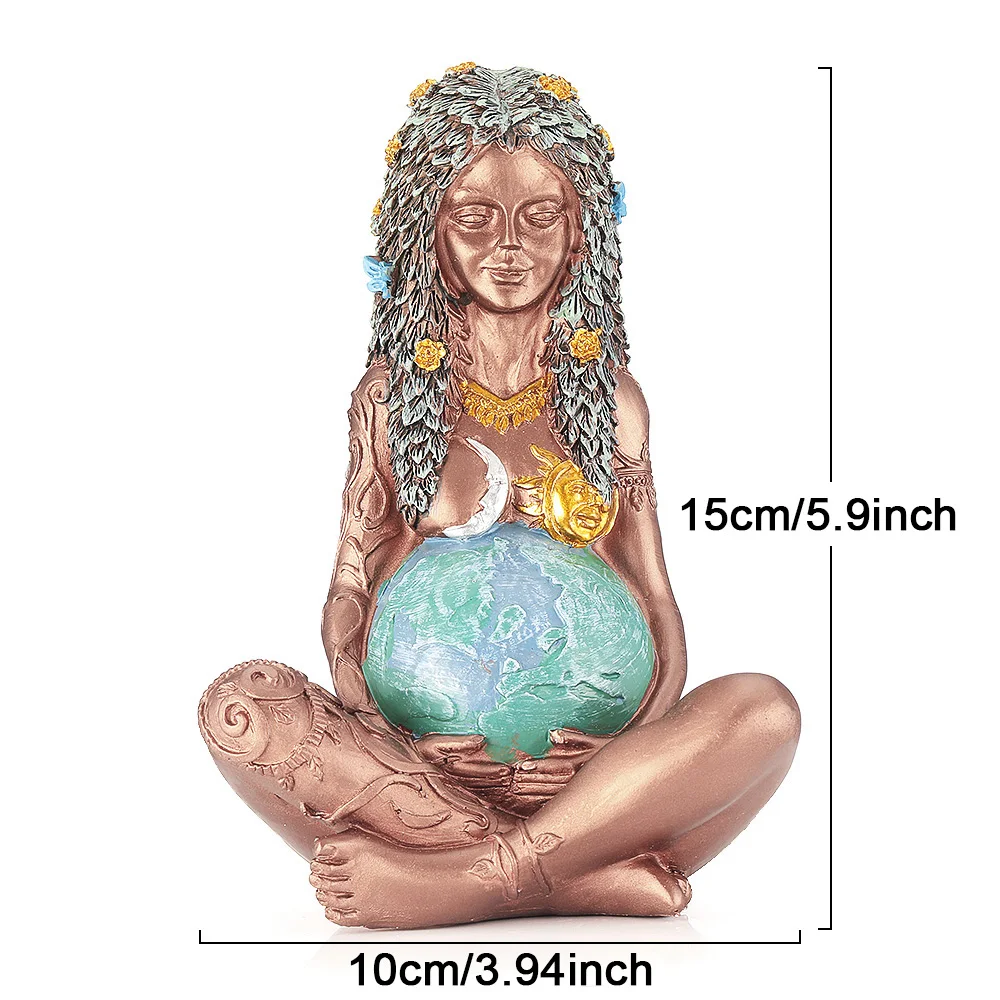

Millennial Mother Earth Goddess Statue for Altar Meaningful Art Gaia Statue Resin Figurine Decoration For Home/Garden Outdoor