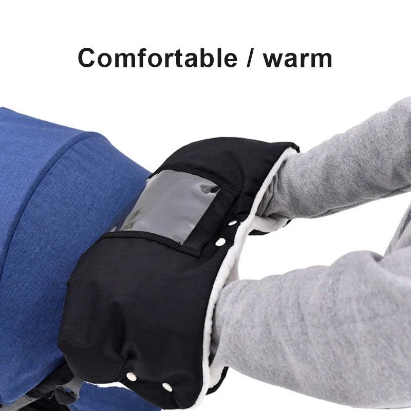 

Go-On-Call Stroller Mittens Baby Stroller Gloves Thick Plush Waterproof Wheelchair Hand Muff Winter Accessories THJ99