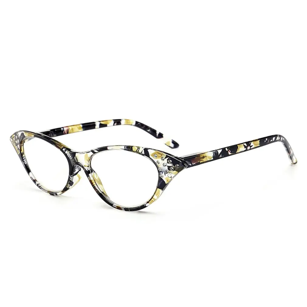 Модные очки кошачий глаз стразы для дальнозоркости T18158 мужчин и женщин подарок