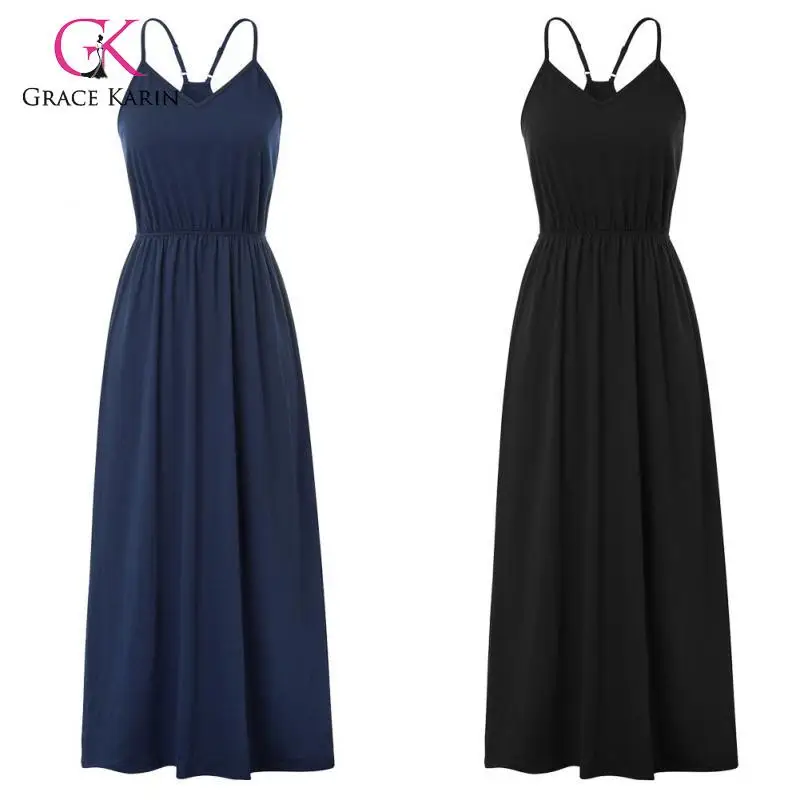 Женское Хлопковое платье на бретельках Grace Karin вечерние элегантное вечернее с