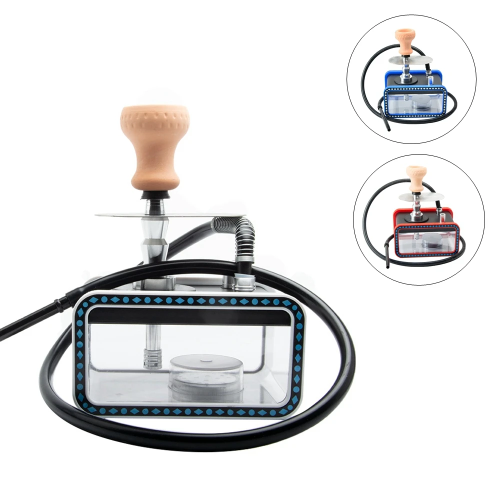 

Портативный светодиодный кальян, акриловый арабский кальян, набор наргиле, брикет, курительная трубка, кальян