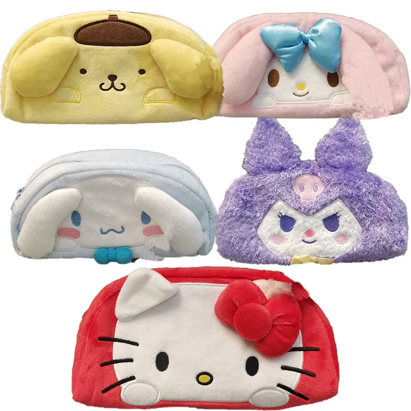 

Японское мультяшное аниме Kuromi Kittys Pomspurin Cinnamorol Melody милая плюшевая кукла косметичка Сумка Для Хранения Детская игрушка праздничные подарки