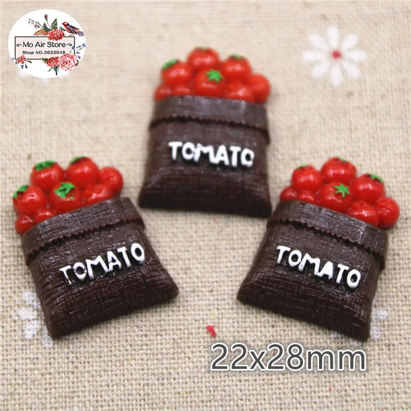 10 шт. полимерный хлеб/томаты/печенье с плоским основанием Кабошон Художественное