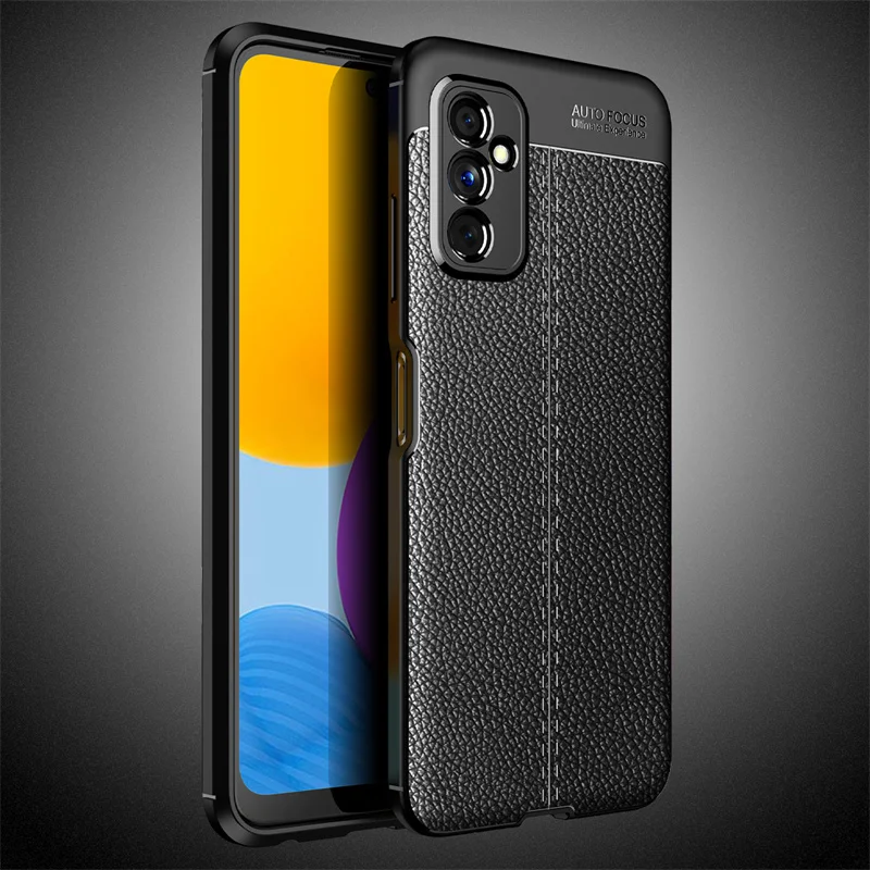 for samsung m52 5g case for samsung galaxy m52 5g cover bumper back shockproof tpu soft leather for fundas samsung m52 5g cover free global shipping