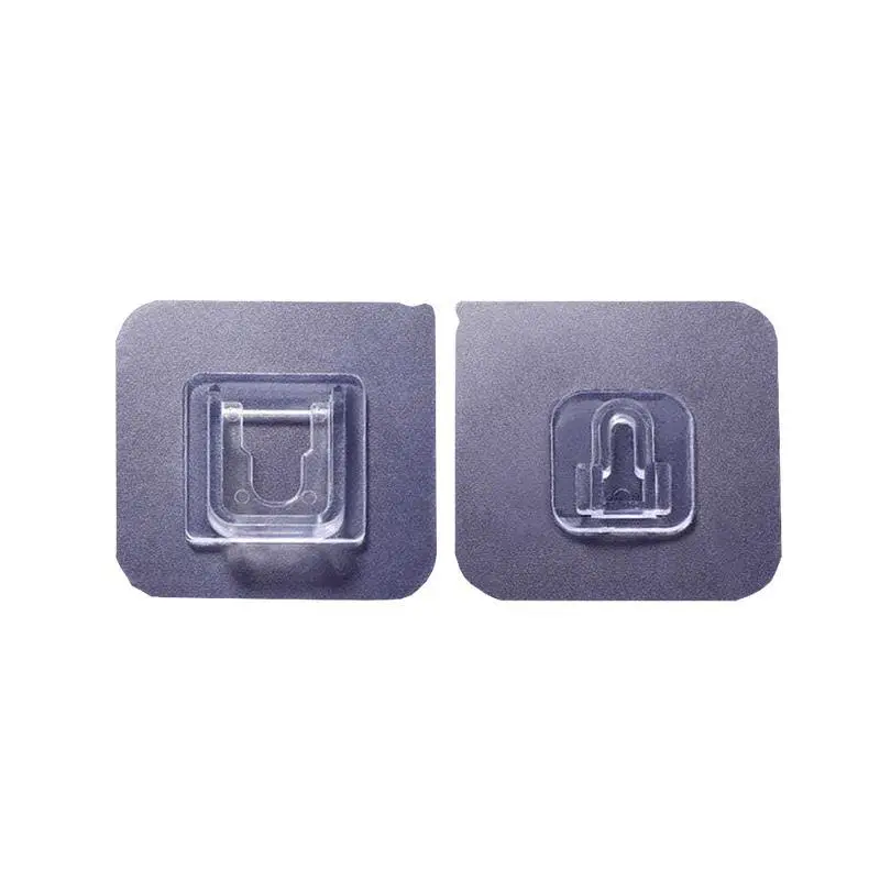 

12 pairs Double-sided Self Adhesive Wall Hooks Seamless Hanger Strong Transparent Wall Storage Sucker In Bathroom Kitchen Stick