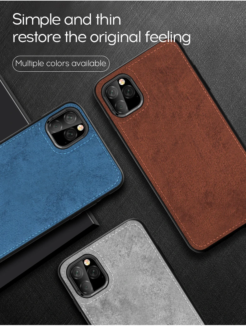 IIOZO Магнитный тканевый чехол для iPhone 11 Pro Max ультра-тонкий тканевый текстурный Мягкий силиконовый чехол для телефона s