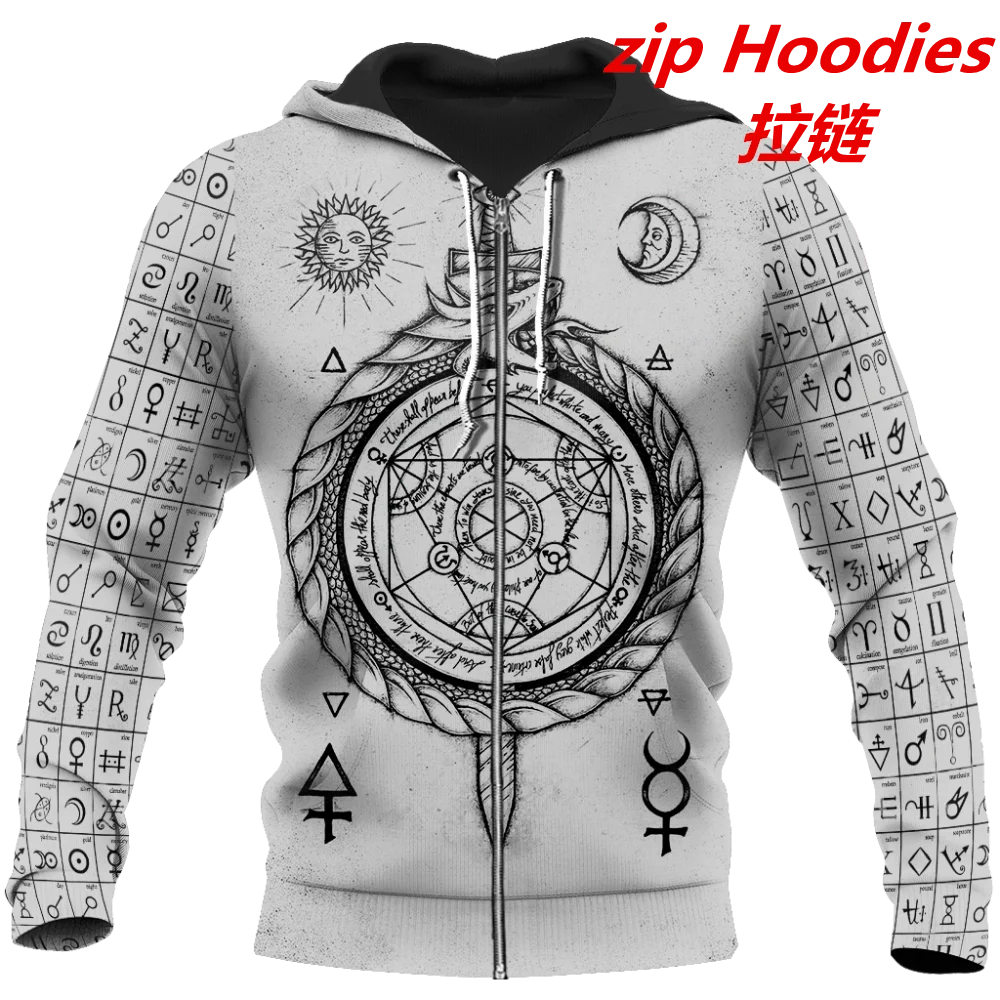 

Hot sale hoodies Ancient Alchemy 3D Printed white Hoodie Harajuku Streetwear Unisex Casual Jacket Hoodies Fashion tops