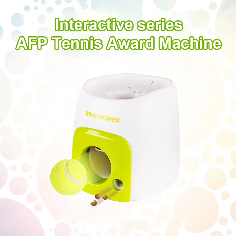 

Pet Dog Food Reward Machine Dog Cat Interactive Ball Game Toy Smart Feeding Double Hole Tennis Leaking For Cats And Dogs