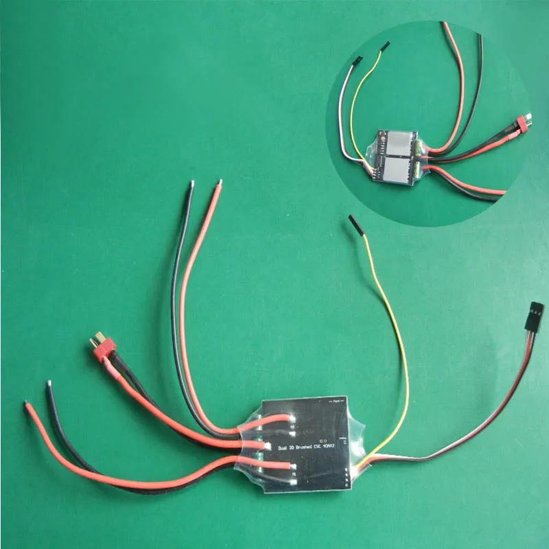 Фото Двойной двусторонний матовый ESC смешанный контроль 40A x 2 ESC для радиоуправляемой модели металлического гусеничного танка №5