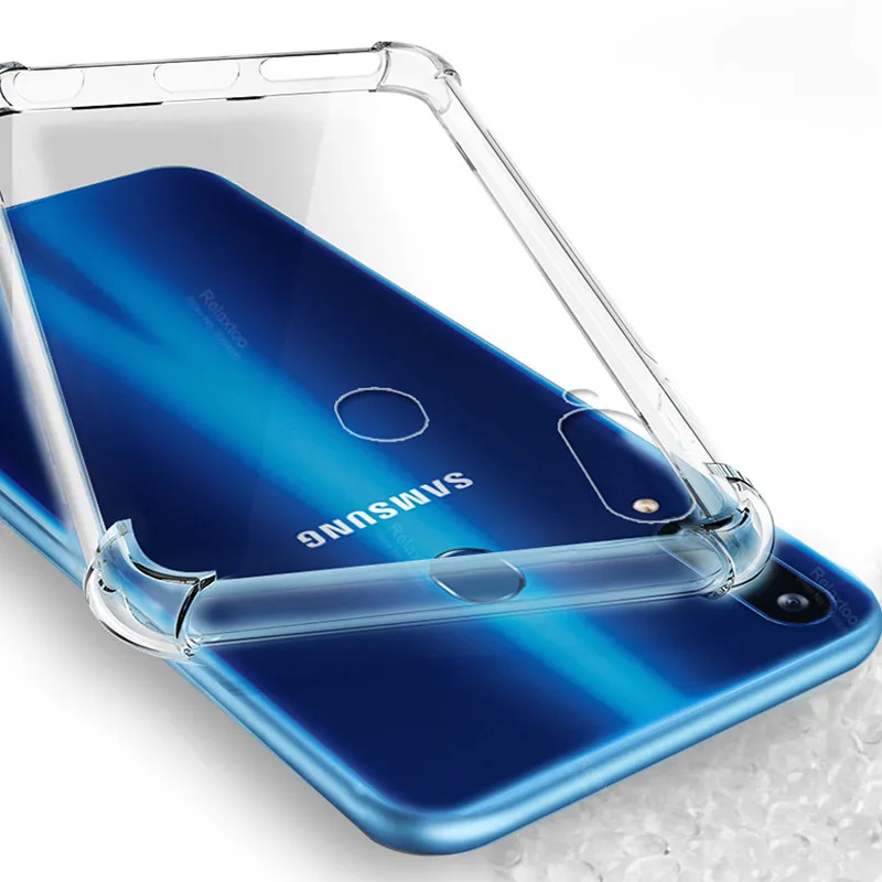 Чехол для samsung galaxy a20 s a 20 e 20e противоударный прозрачный мягкий чехол с подушкой