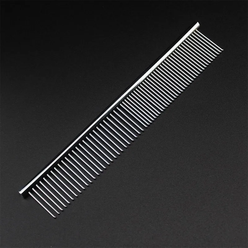 

Pet Dematting Comb Stainless Steel Pet Grooming Comb for Dogs Cats Removes Loose Knots Hair Pet Grooming Supplies