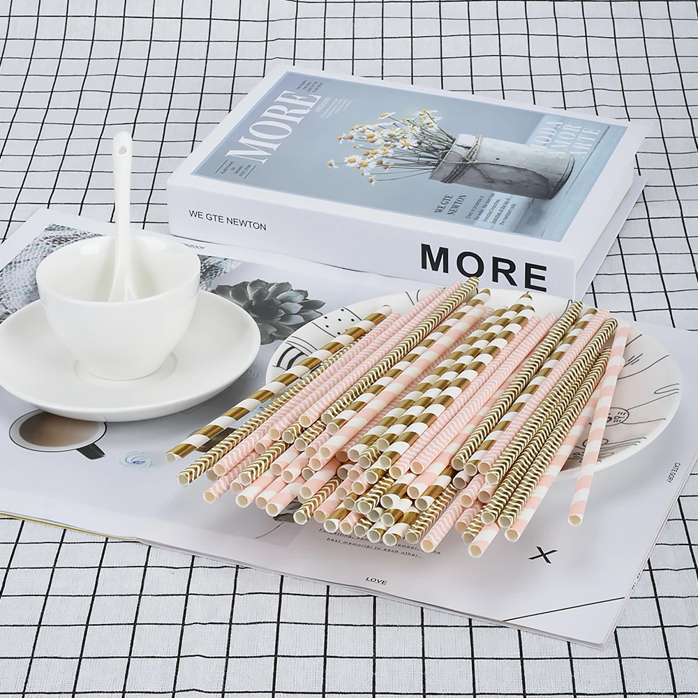 100 шт бумажные соломки для дней рождения украшения на День святого Валентина