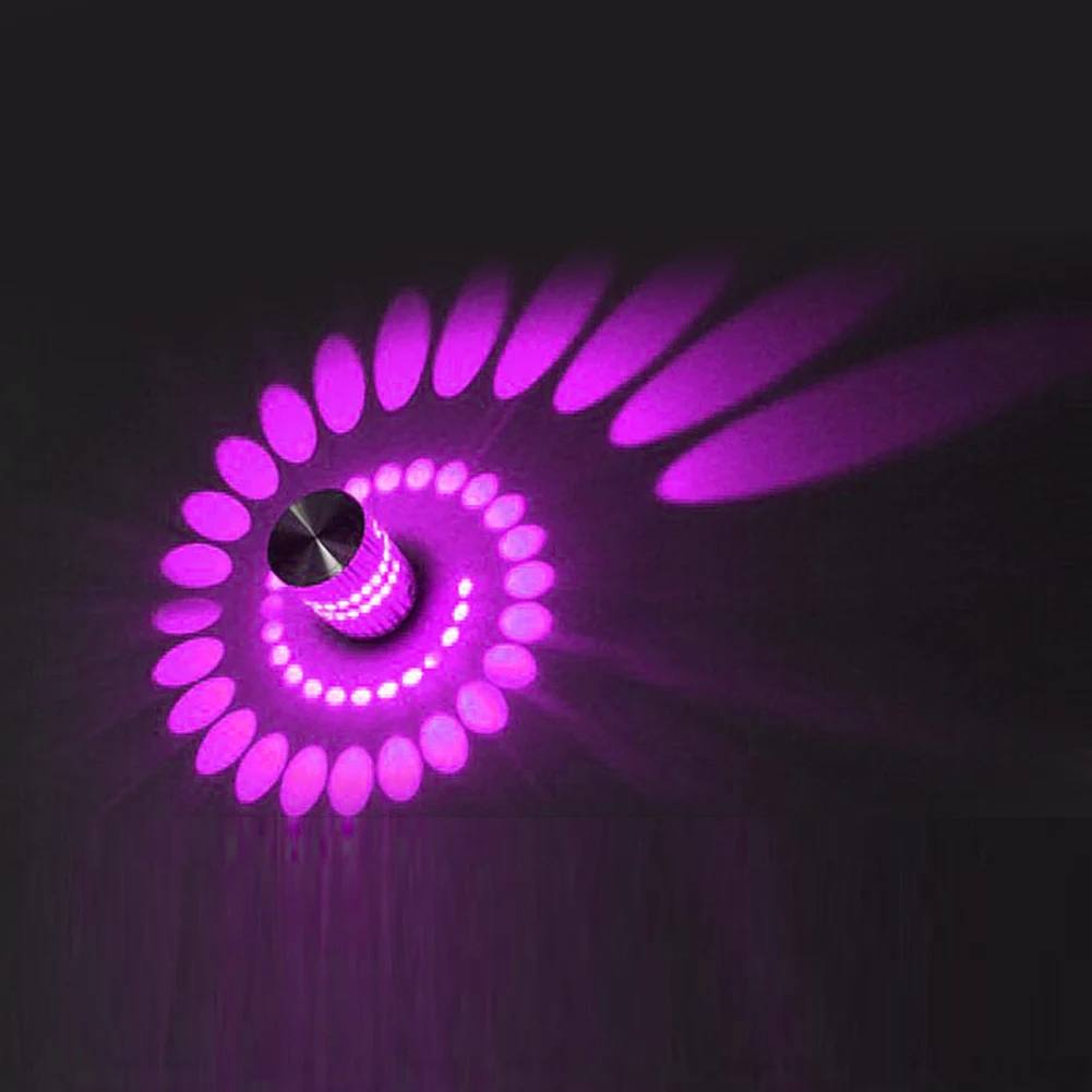 Спиральный светодиодный настенный светильник потолочный 85 265 в 3 Вт Для дорожки