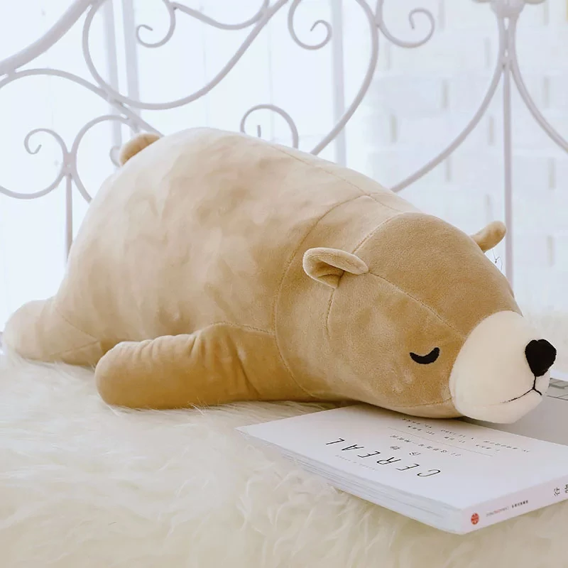 

35-110CM Kawaii Dressed Polar Bear Stuffed Animals Big Size Super Soft Animal Cushion Sleeping Pillow Plush Toy Kid