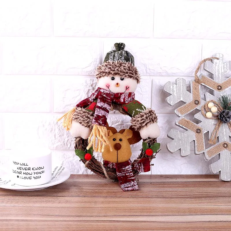 Рождественские украшения DIY рождественские куклы молоток ротанговый венок