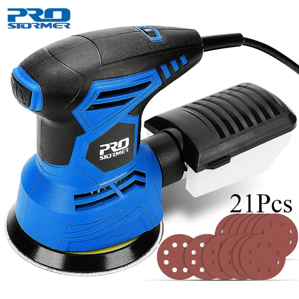 PROSTORMER ленточный шлифовальный станок с 21 шт песочными бумагами 2 м VDE случайный