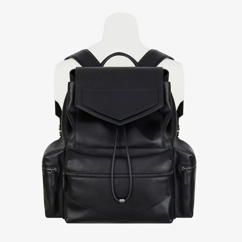

Кожаный рюкзак для мужчин, удобная вместительная сумка для компьютера, модный трендовый дорожный портфель