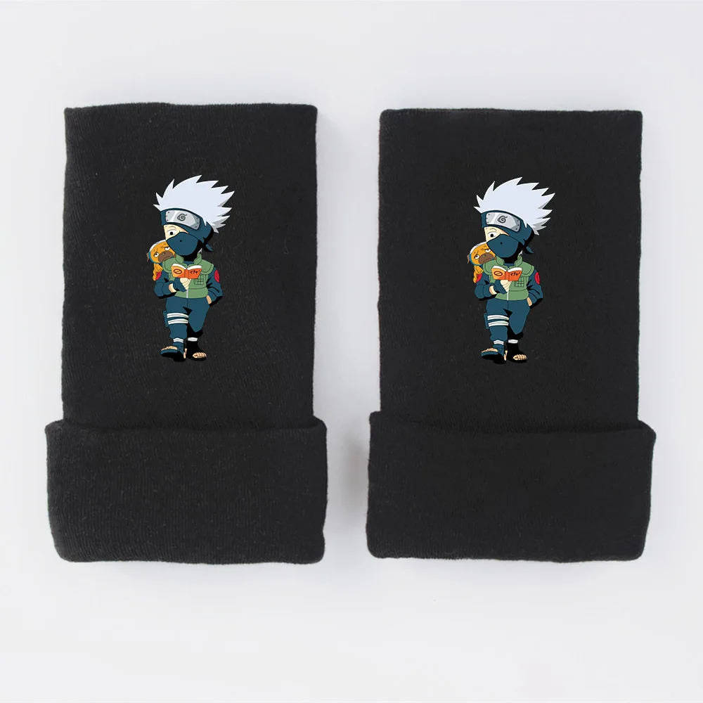 Горячая аниме ниндзя половина пальца перчатка Косплей Шаринган Akatsuki символ