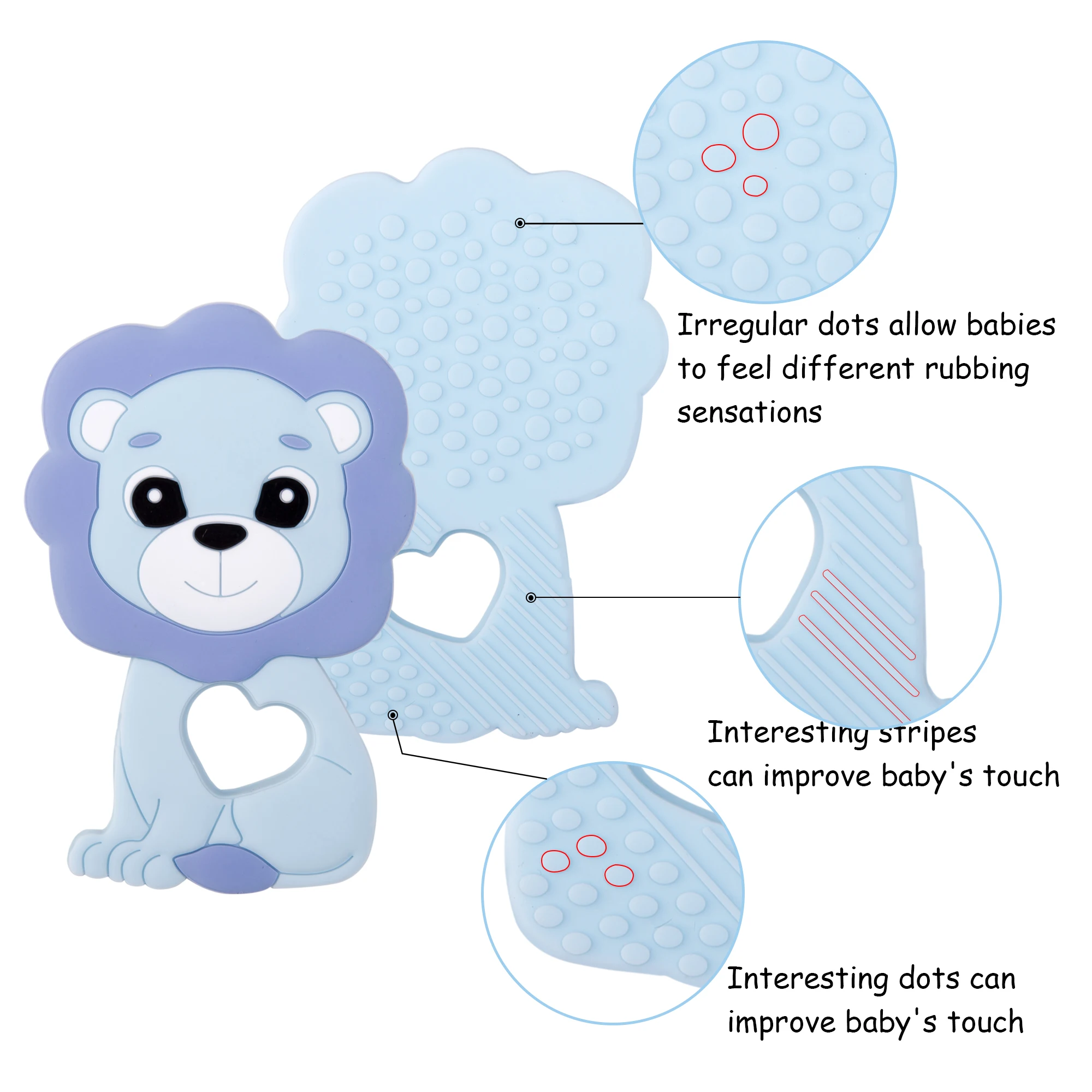 1 шт Детские Прорезыватель для зубов силиконовая соска с животным цепь кулон Еда