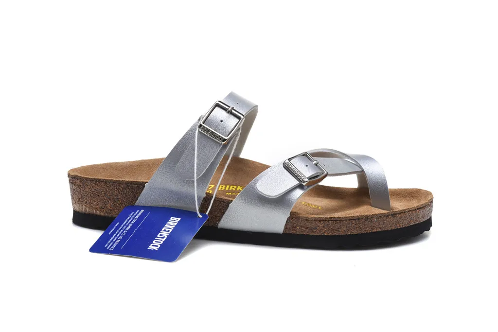 Birkenstock Arizona летние пляжные пробковые шлепанцы для женщин и мужчин модные сандалии