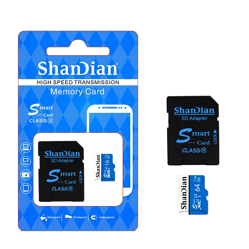Оригинальная карта памяти SHANDIAN 4 ГБ 8 16 32 64 128 SD класса 6 класс 10 Высококачественная