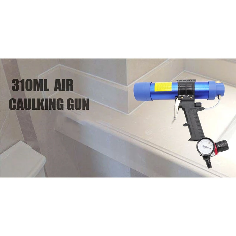 

310Ml Pneumatic Air Sealant Cartridge Tool Silicone Caulking Tool Nozzle Glass Rubber Grout Construction Tools