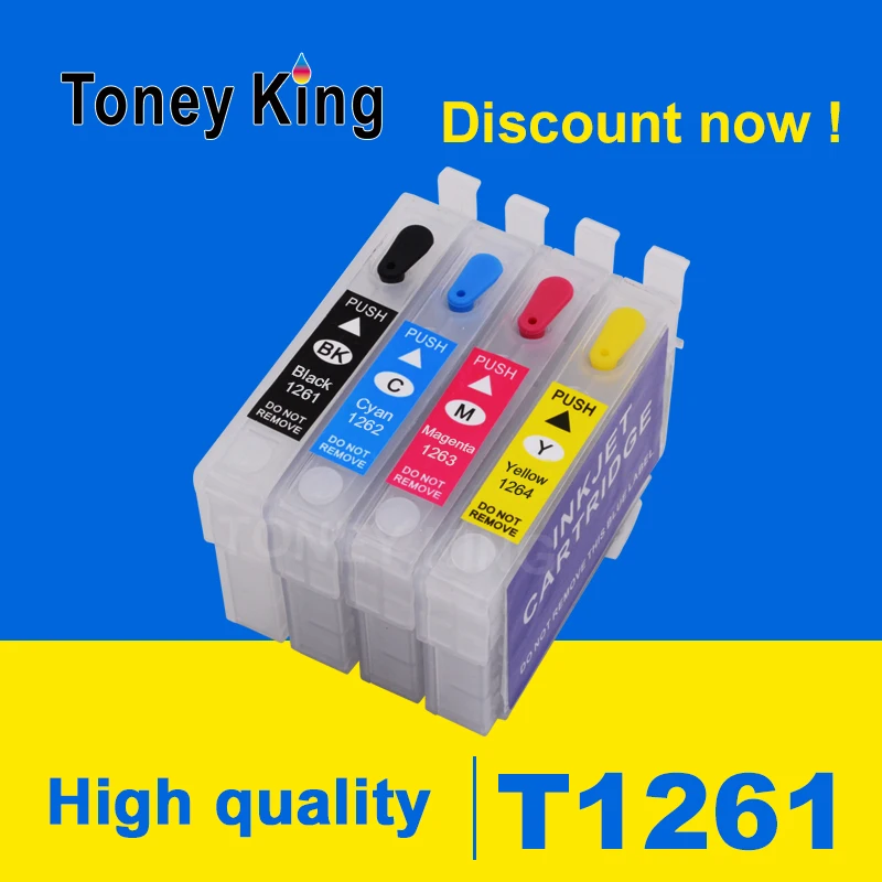 Toney King T1261 многоразовый картридж с чернилами для принтера Epson Stylus NX330 430 520 60 435 545 630