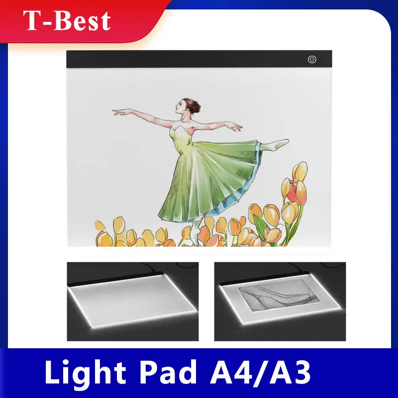 Планшет для рисования A3/A4 светильник ная подсветильник ка большого размера и