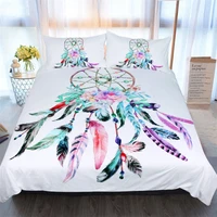 beautiful dreamcatcher bedding set queen 3d duvet cover set colored dream catcher bedclothes for kids cartoon 3pcs home textiles