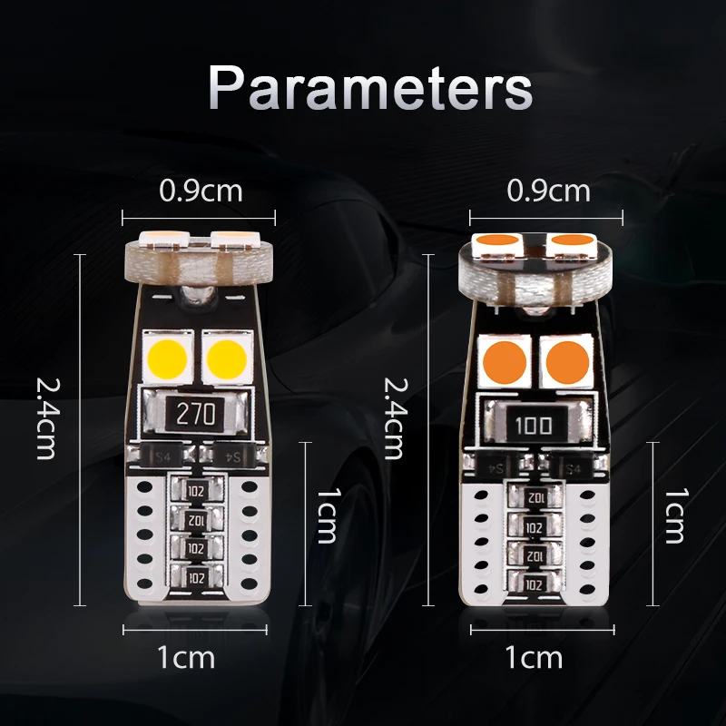Hlxg 2 шт. T10 W5W без ошибок светильник лампочка 6SMD 3030 чип независимых светодиодные