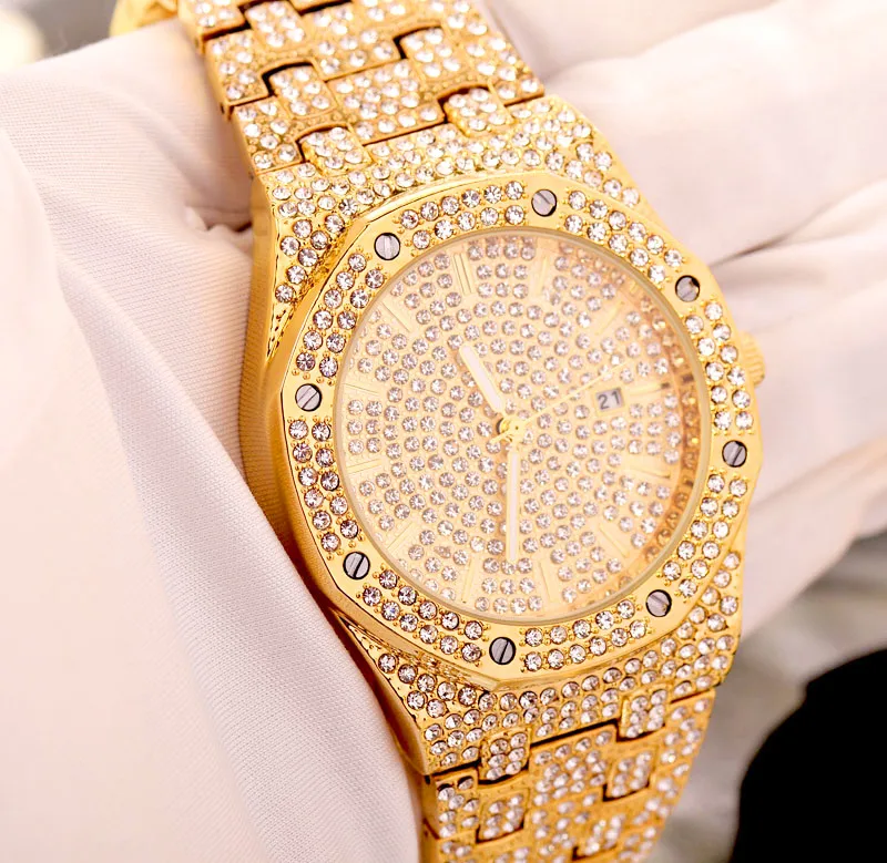 Часы наручные мужские кварцевые в стиле хип хоп брендовые Роскошные роскошные с