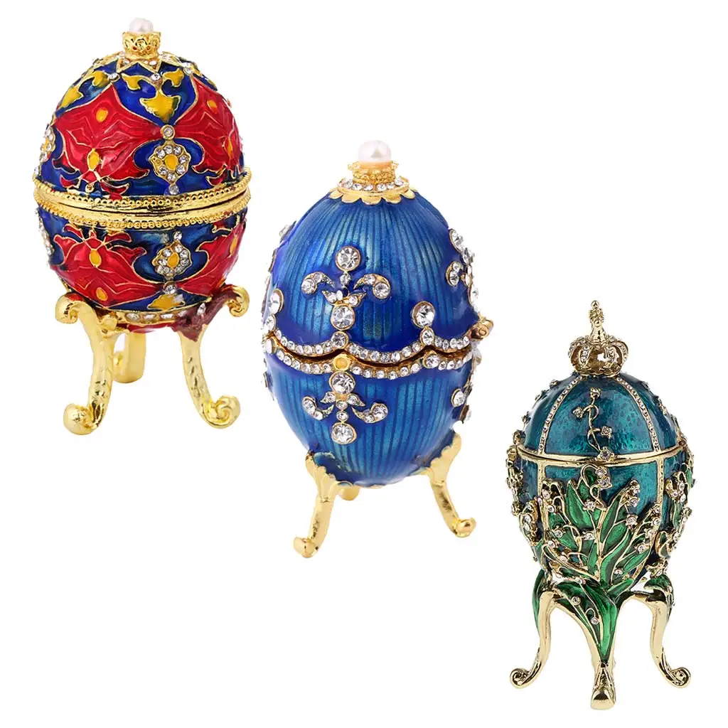 3 шт. роскошный Faberge пасхальные яйца российский Королевский чехол для ног