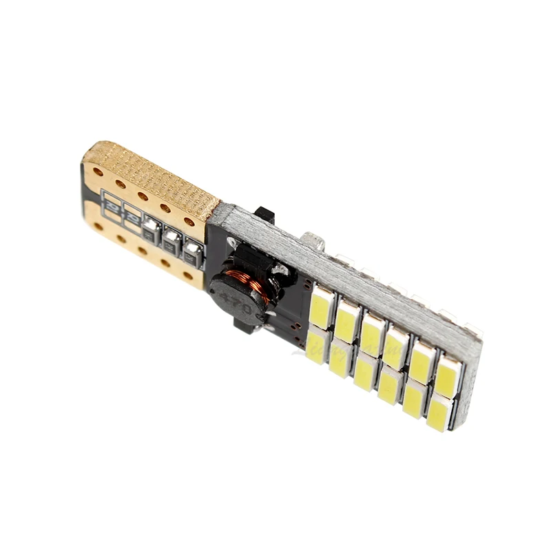 10 светодиодный т. T10 светодиодные лампы W5W Canbus 12 в 24SMD габаритные огни для салона