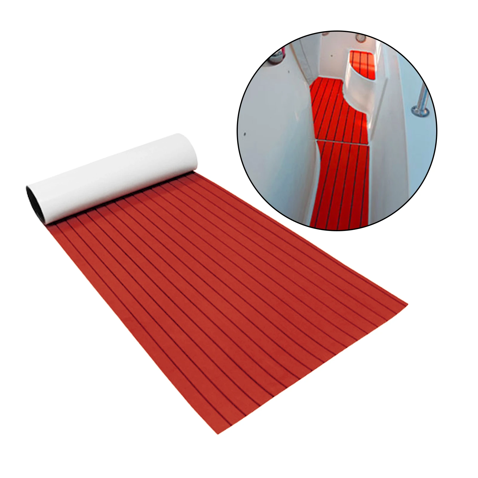 240cm Boat Faux Teak Decking Sheet Flooring Mat Carpet Self-Adhesive Deluxe