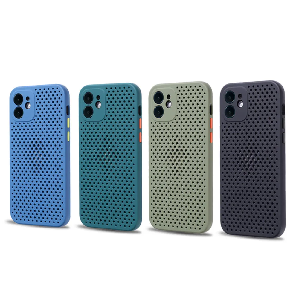 Теплоотводящий дышащий чехол для телефона iPhone 12 11 Pro Max XR X XS 6 7 8 Plus 12mini SE простой