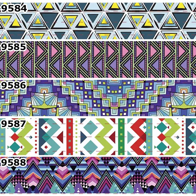 10 метров-разных размеров-корсажная лента-принт с геометрическим узором