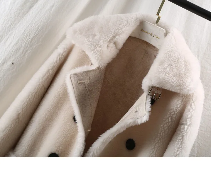 Женское плотное шерстяное пальто OFTBUY, со шерсти, зимняя тканевая двубортная парка, теплая свободная верхняя одежда