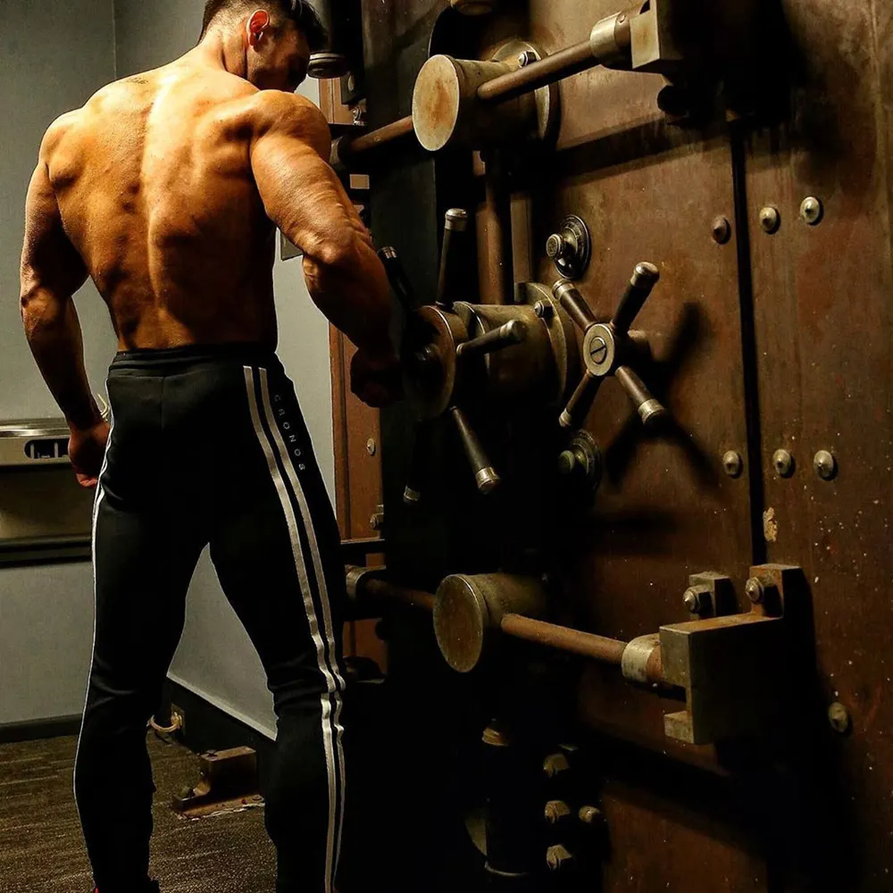 Брюки мужские облегающие повседневные джоггеры спортивные штаны для спортзала