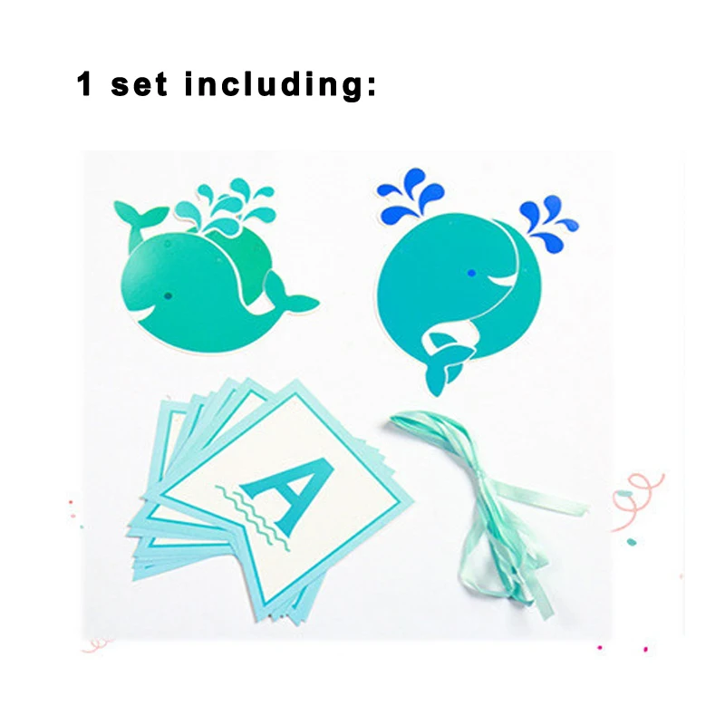 Это баннер для мальчиков и девочек в форме Кита день рождения детский душ